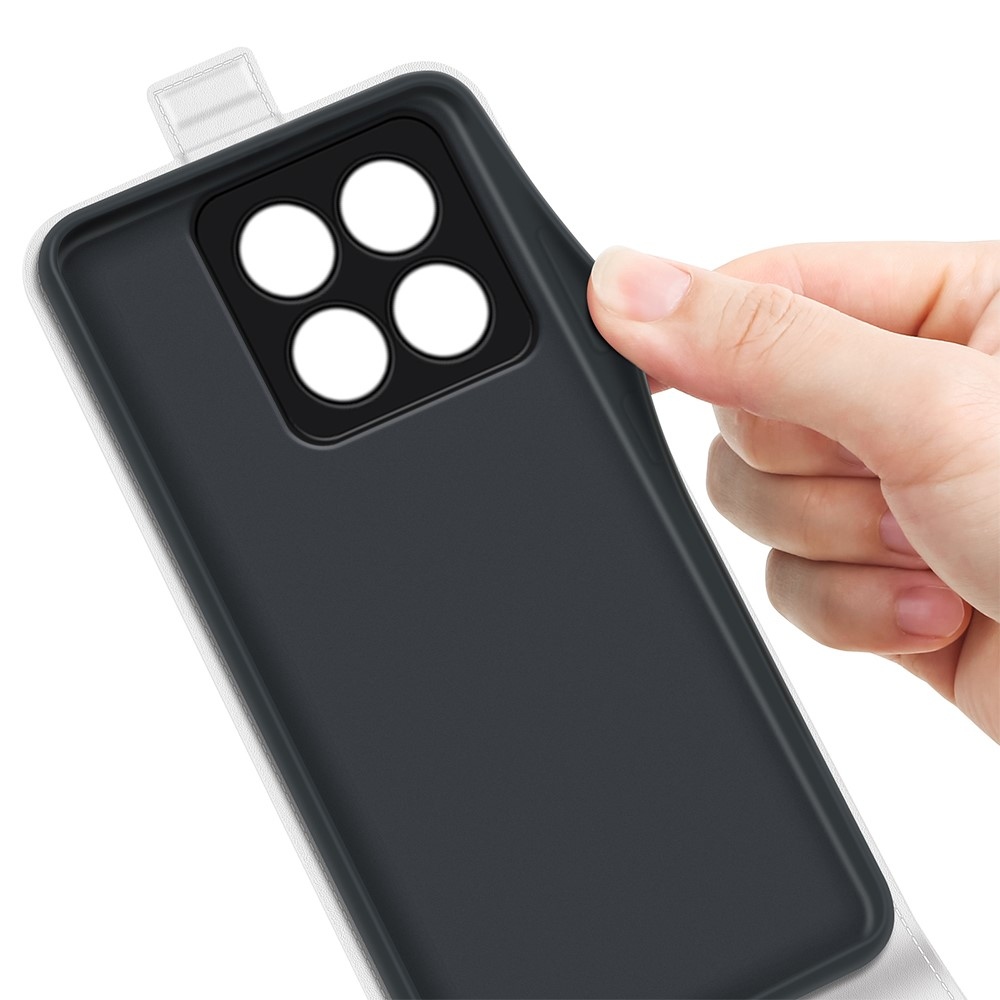 Függőleges könyvtáska Xiaomi 14 Pro-hoz - fehér