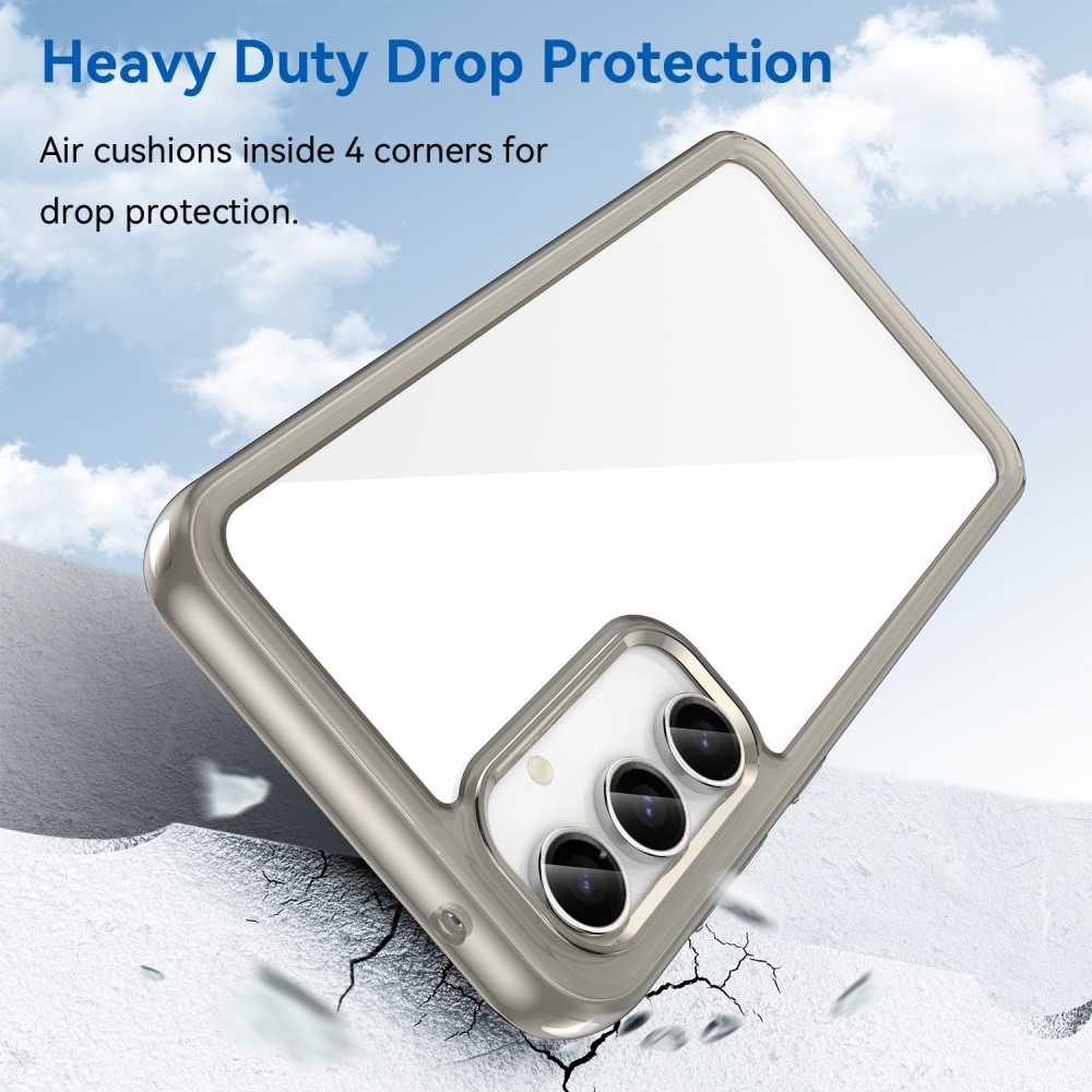 Zselés tok kemény hátlappal Samsung Galaxy S23 FE készülékhez - szürke