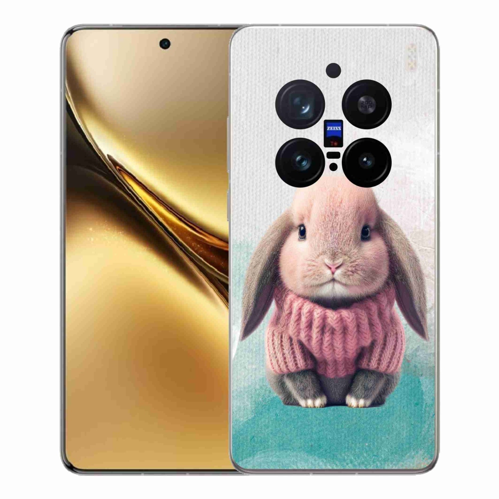 Zselés borítás mmCase a Vivo X200 Pro 5G készülékhez - nyúl pulóverben