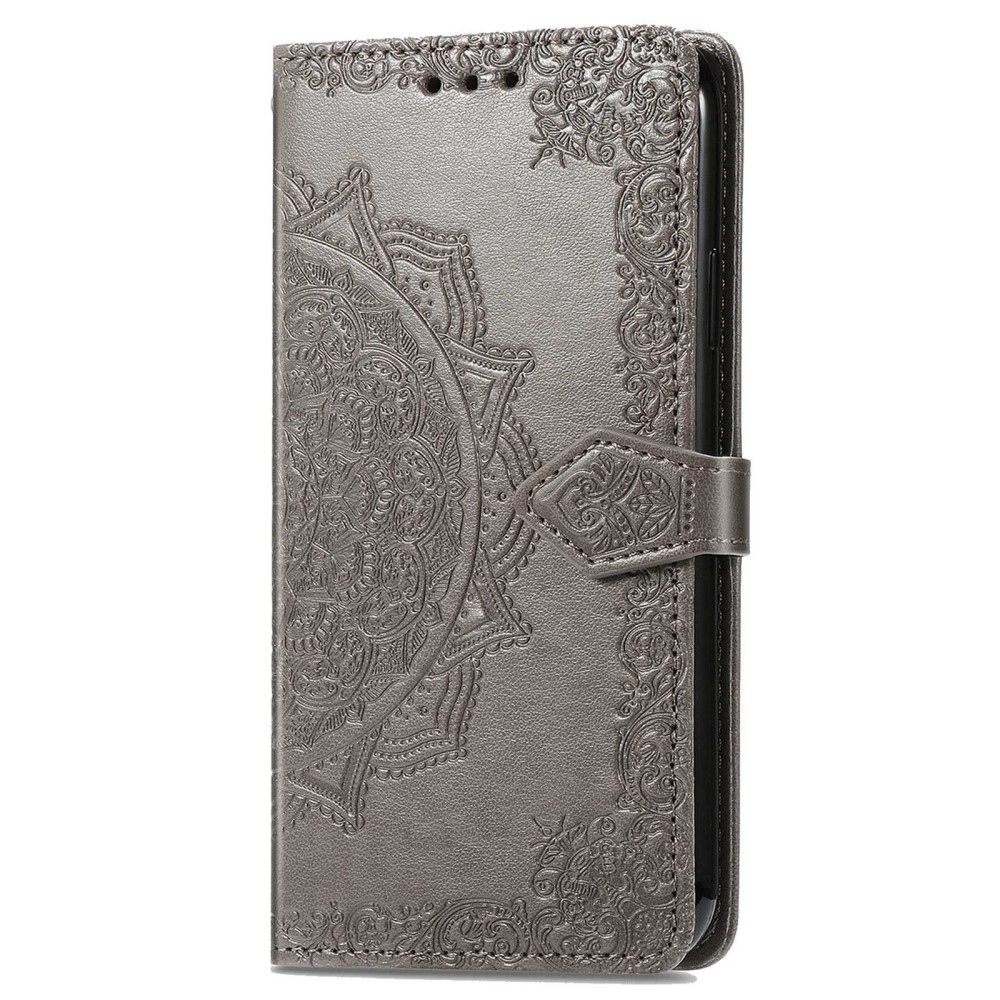 Mandala könyvtáska a Realme Narzo 50 készülékhez - szürke