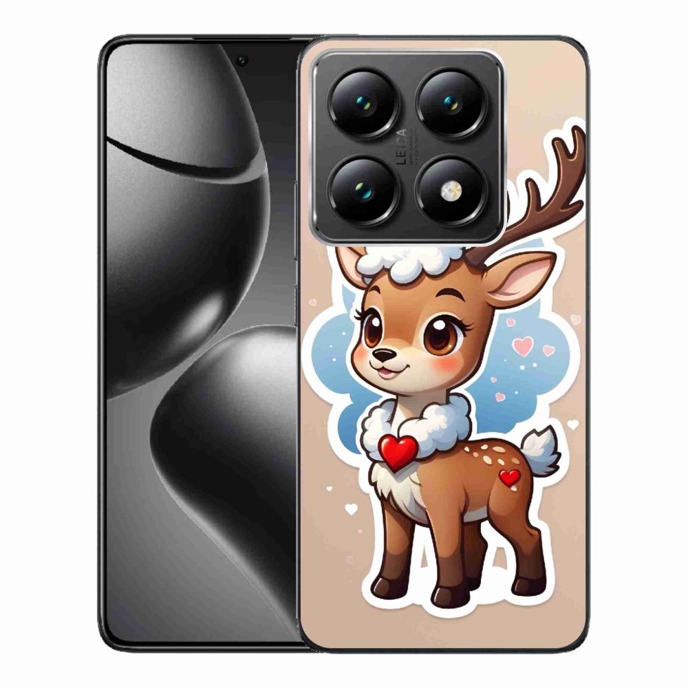 Gél borítás mmCase a Xiaomi 14T Pro számára - rajzfilm rénszarvas