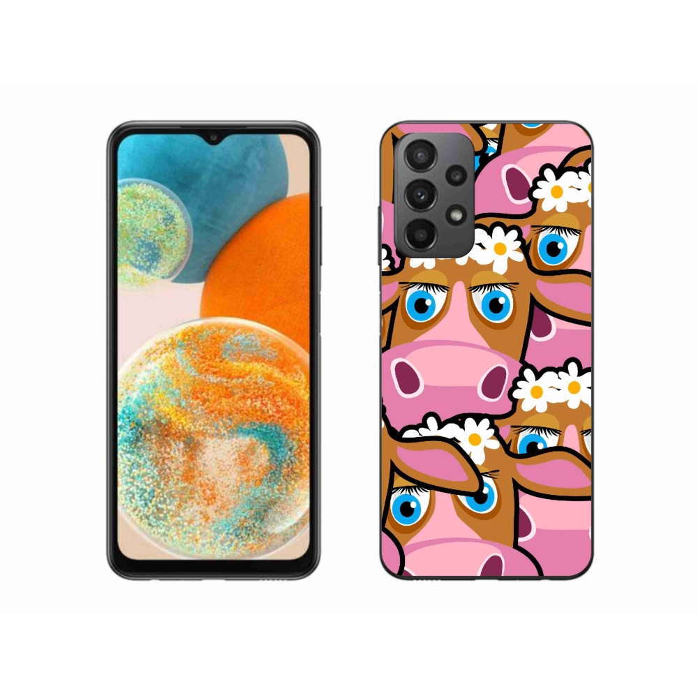 Gél borítás mmCase Samsung Galaxy A23 4G/5G - rajzfilm tehenekhez