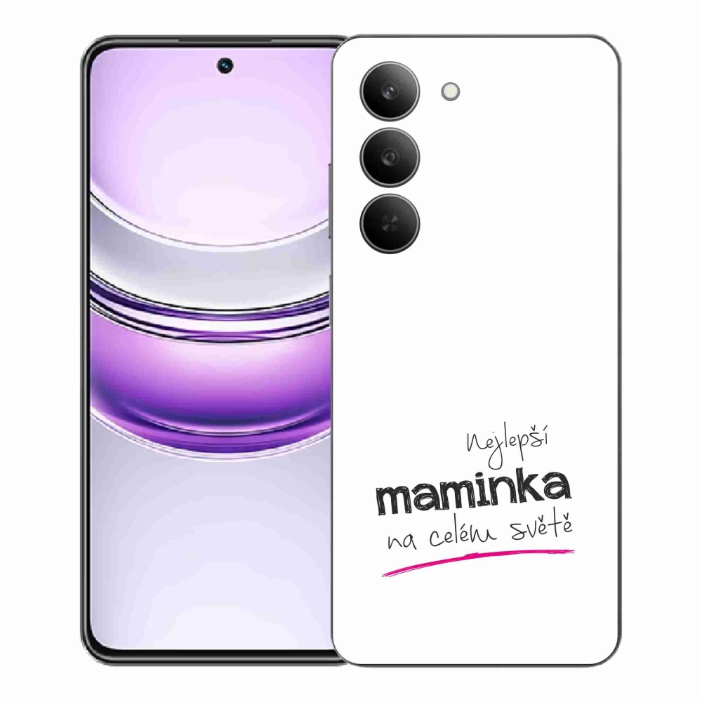 Gél borító mmCase a Realme 14x 5G - legjobb anya 4 fehér háttérrel