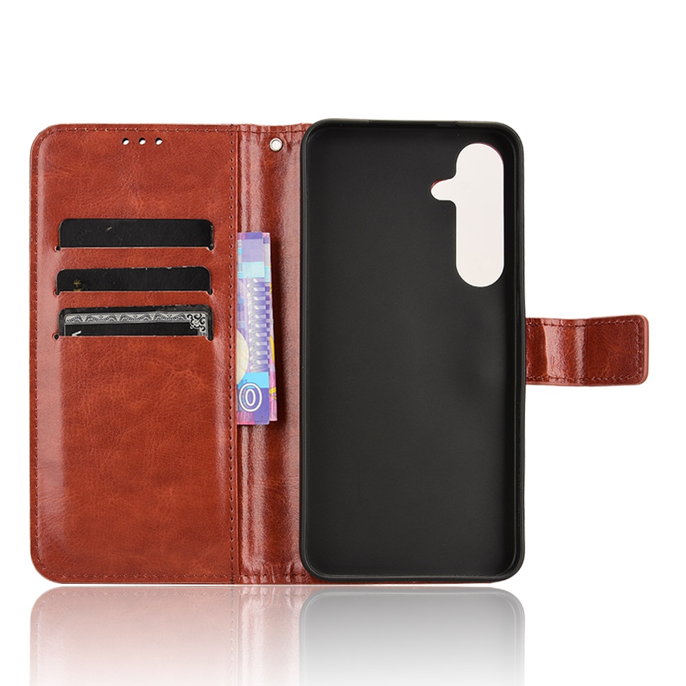 Őrült könyves tok Samsung Galaxy S25 FE - barna