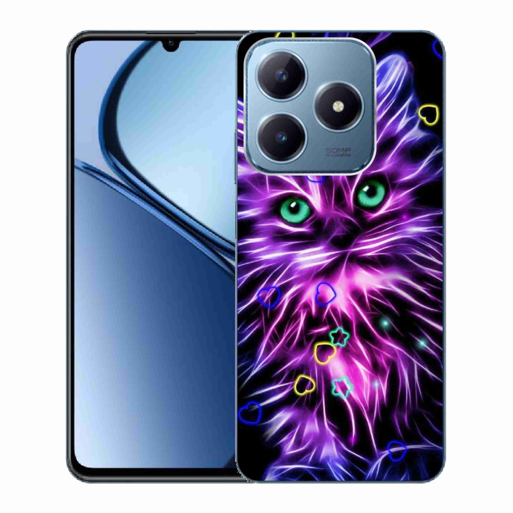Zselés borító mmCase a Realme C63 készülékhez - absztrakt macska