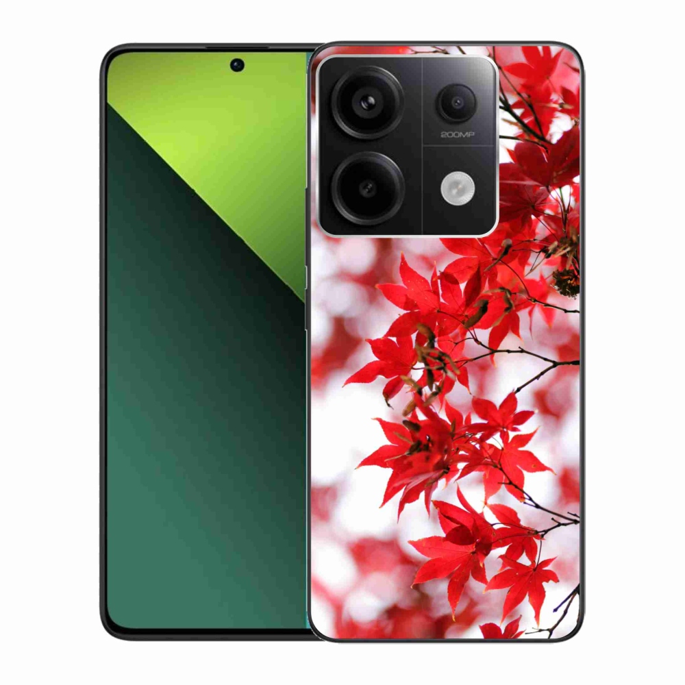 Gél borítás mmCase a Xiaomi Redmi Note 13 Pro 5G/Poco X6 5G számára - piros levelek