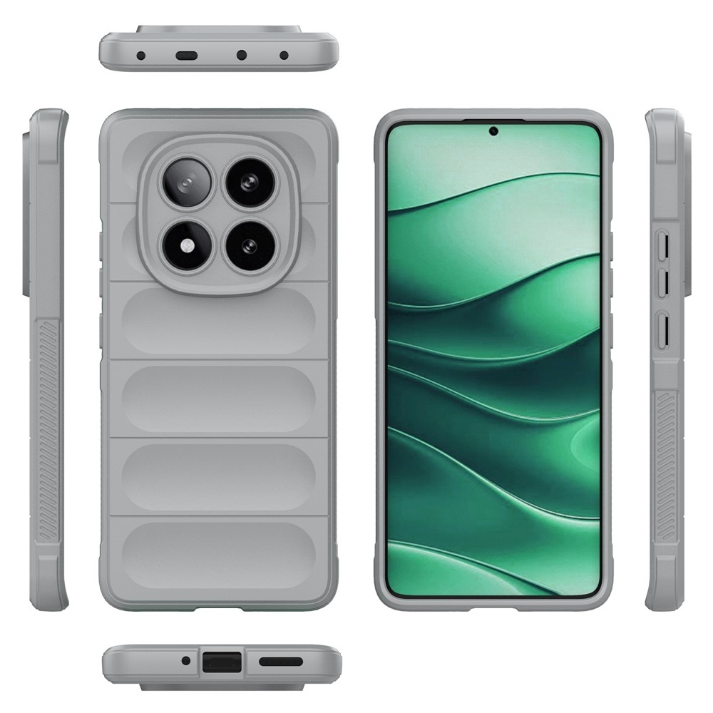 Rugg tartós zselés tok Xiaomi Redmi Note 14 Pro 5G/Poco X7 5G - világosszürke