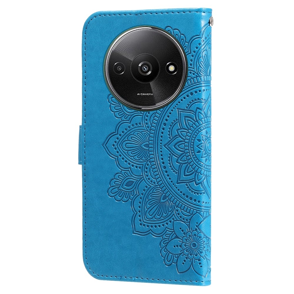 Mandala könyv tok Xiaomi Redmi A3-hoz - kék