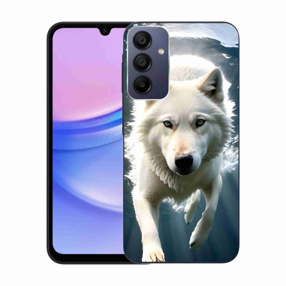 Gél védőhuzat mmCase Samsung Galaxy A15 4G/5G - fehér farkas