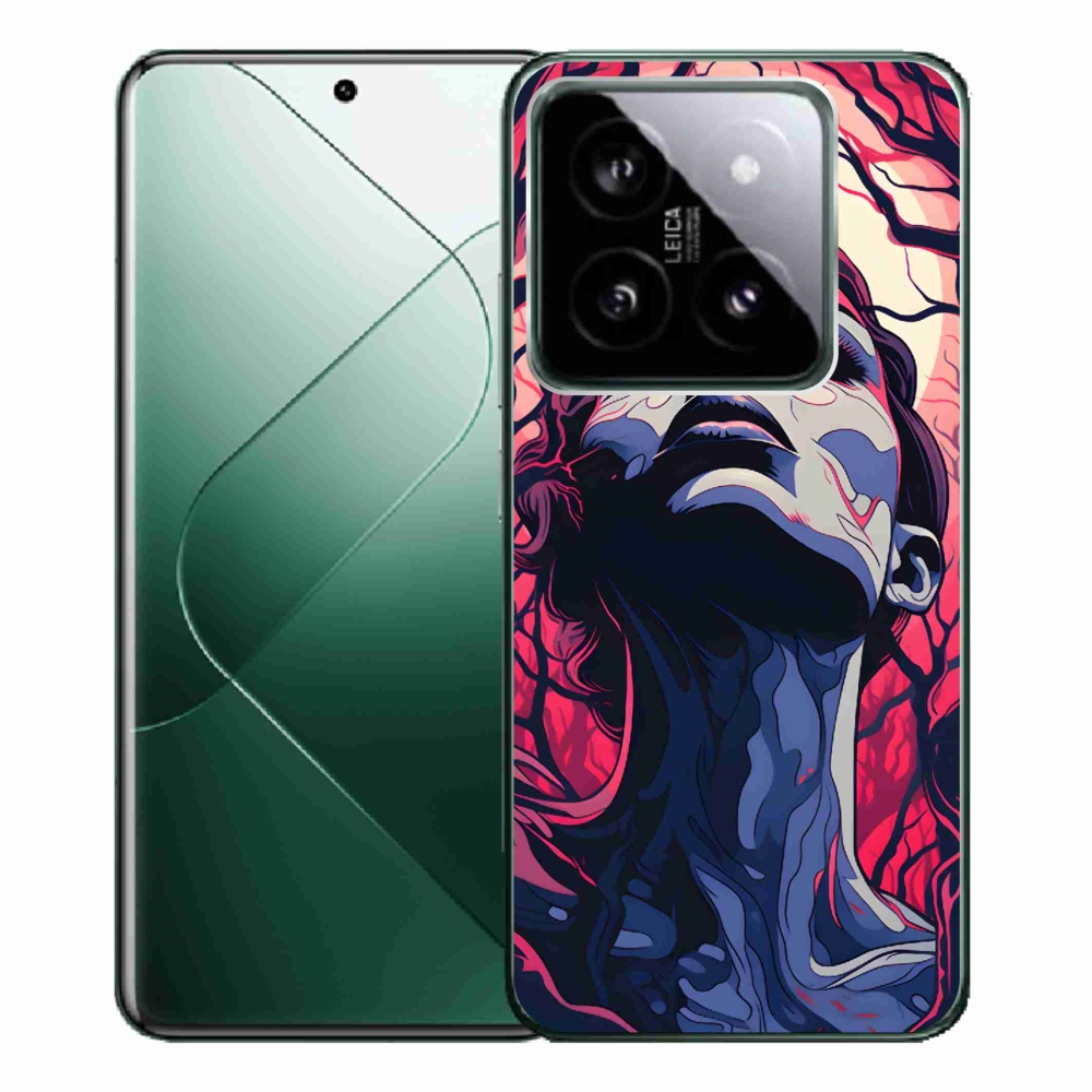 Gél borítás mmCase a Xiaomi 14 Pro-hoz - absztrakt arc