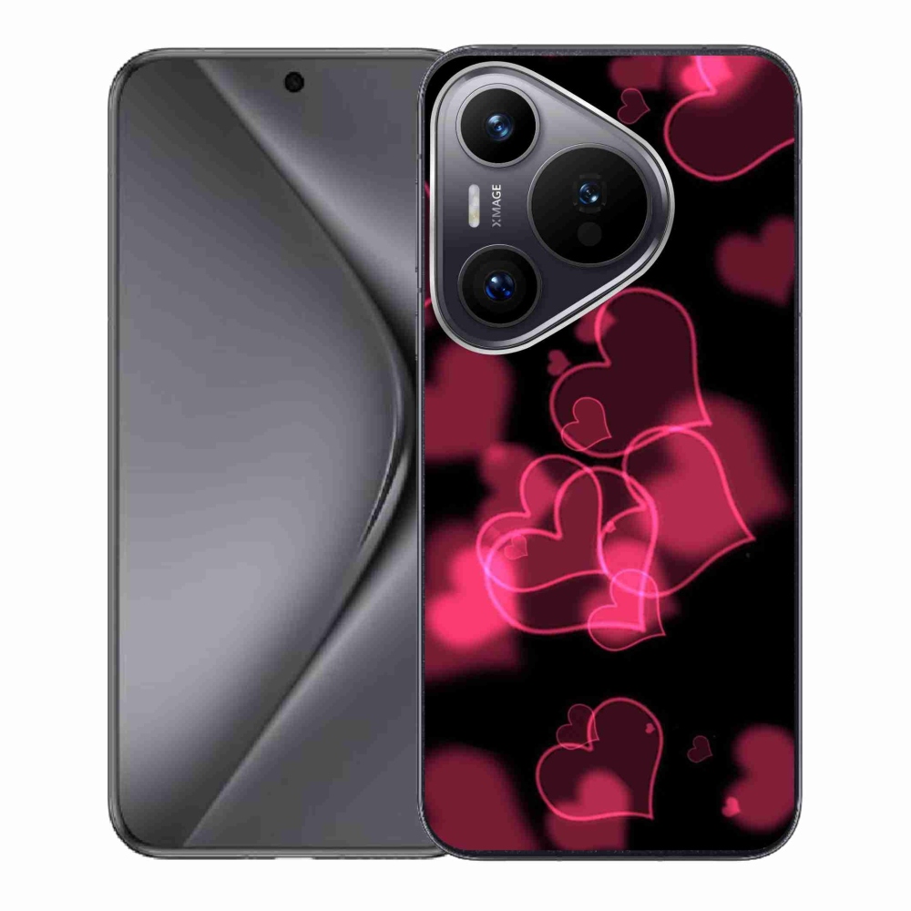 Zselés borítás mmCase a Huawei Pura 70 készülékhez - piros szívek