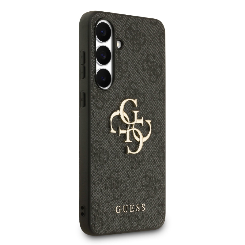 Guess PU 4G fém logós hátlap Samsung Galaxy S25 FE készülékhez, szürke