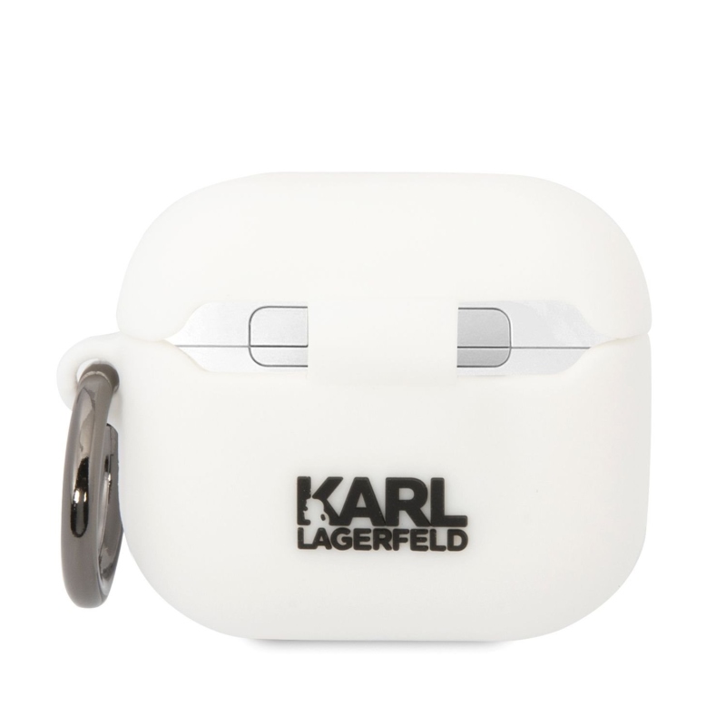 Karl Lagerfeld 3D Logo NFT Choupette Head szilikon tok az Airpods 3 fehérhez
