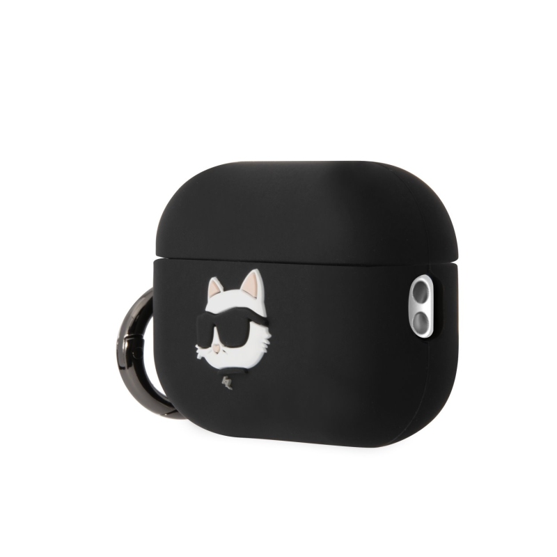Karl Lagerfeld 3D Logo NFT Choupette Head szilikon tok az Airpods Pro 2 készülékhez Fekete