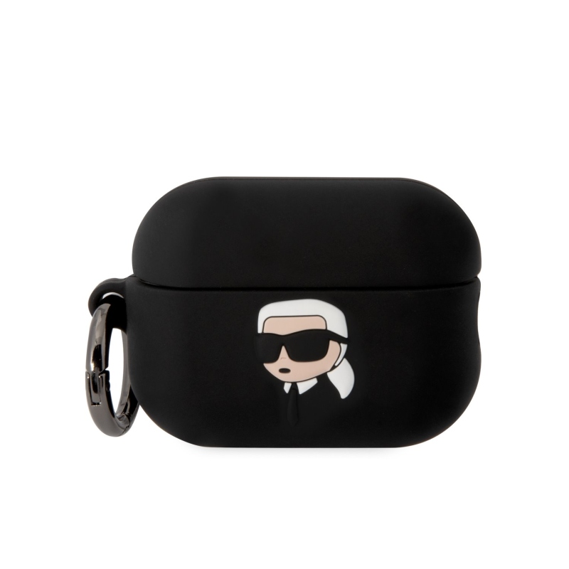 Karl Lagerfeld 3D logó NFT Karl Head szilikon tok Airpods Pro 2 fekete színhez