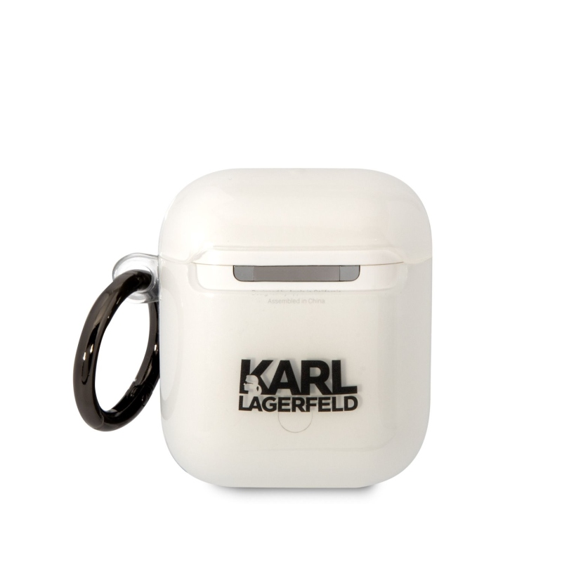 Karl Lagerfeld 3D Logo NFT Karl Head TPU tok az Airpods 1/2 fehérhez