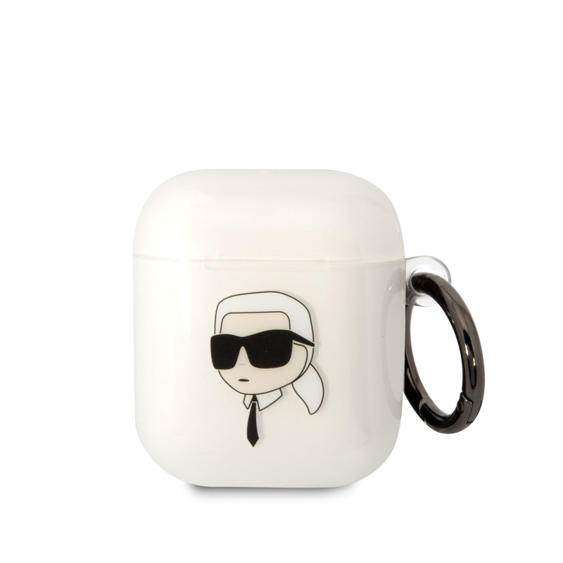Karl Lagerfeld 3D Logo NFT Karl Head TPU tok az Airpods 1/2 fehérhez