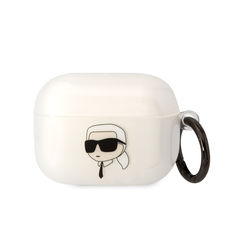 Karl Lagerfeld 3D Logo NFT Karl Head TPU tok Airpods Pro fehér színhez