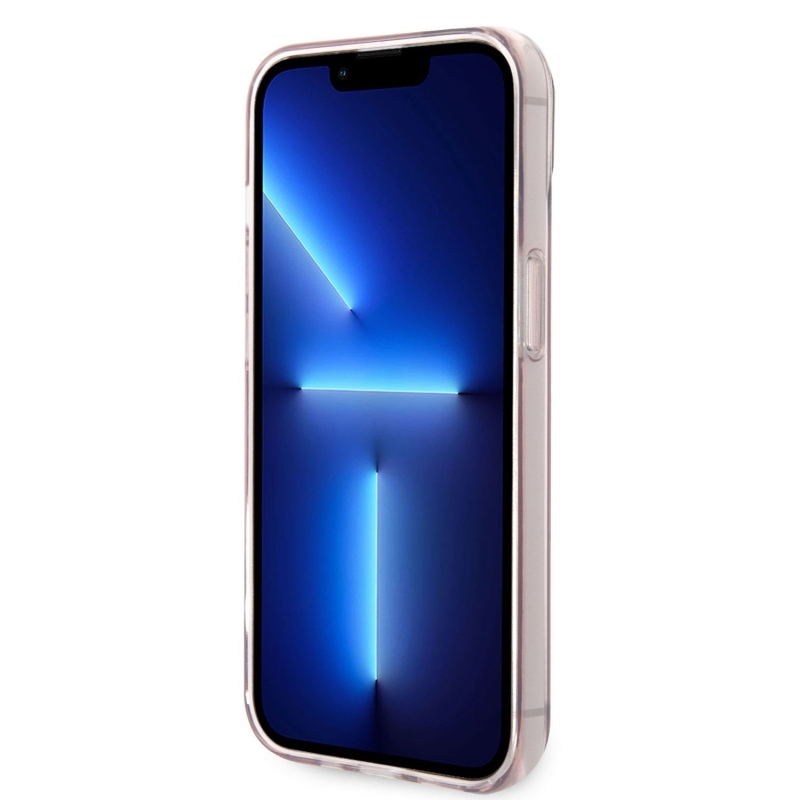 Karl Lagerfeld Choupette logós hátlap iPhone 14 Plus rózsaszínhez