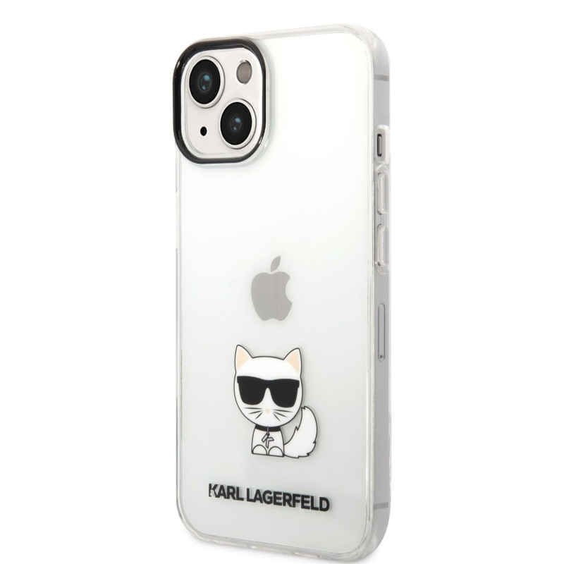 Karl Lagerfeld Choupette logós hátlap iPhone 14 Plus készülékhez átlátszó