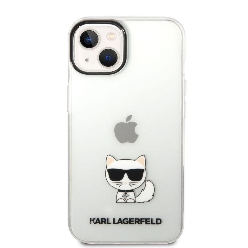Karl Lagerfeld Choupette logós hátlap iPhone 14 Plus készülékhez átlátszó