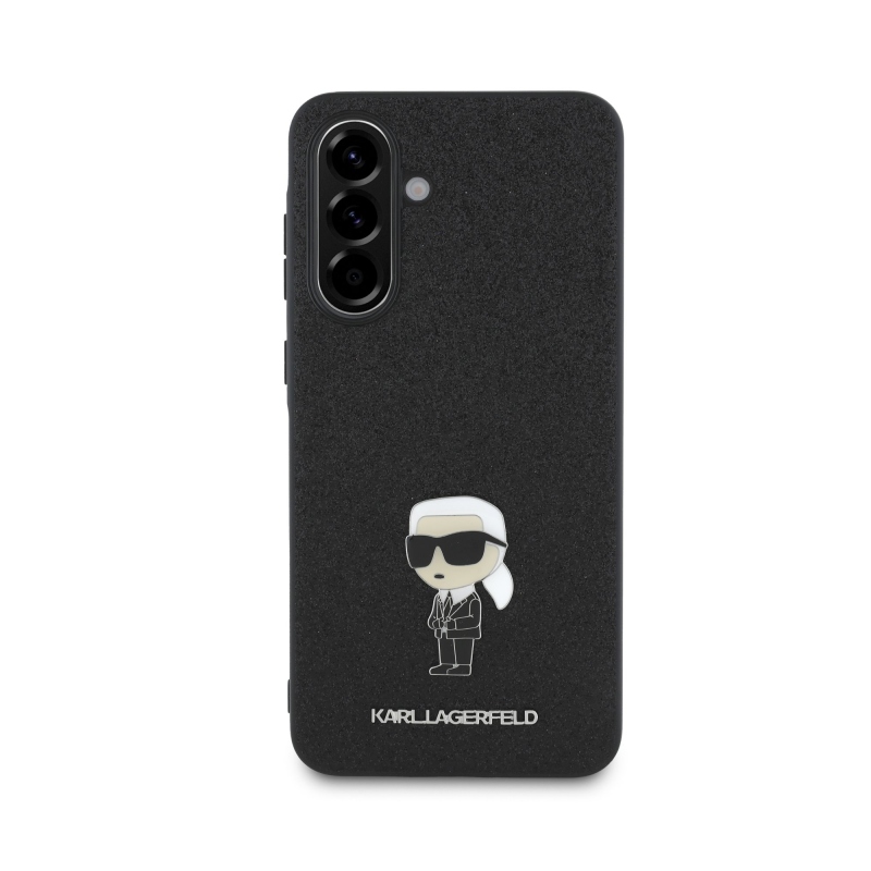 Karl Lagerfeld Fixed Glitter Metal Ikonik hátlap Samsung Galaxy A56 Fekete