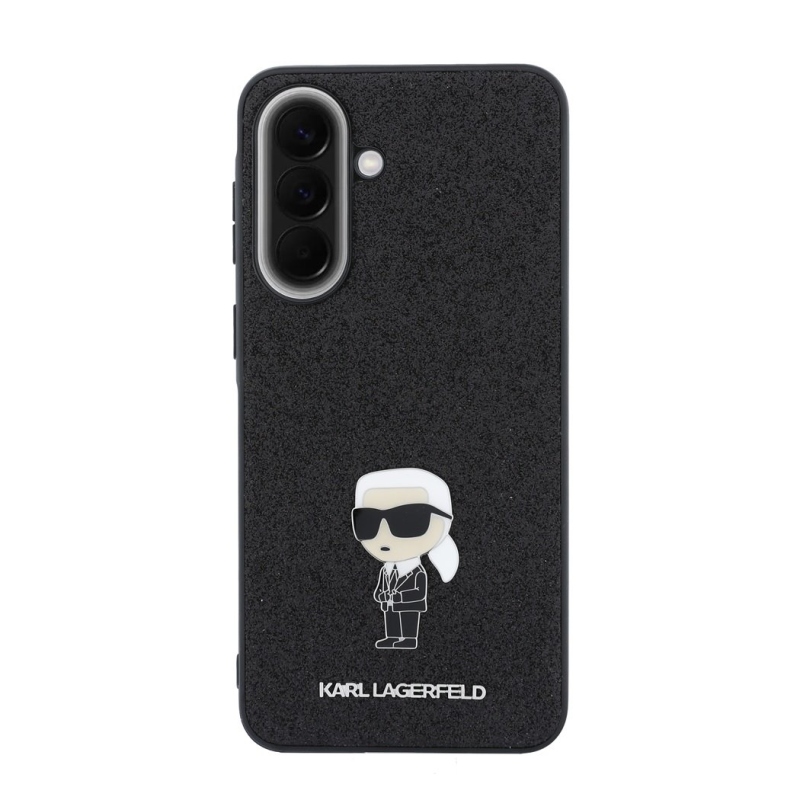 Karl Lagerfeld Fixed Glitter Metal Ikonik hátlap Samsung Galaxy A57 Fekete
