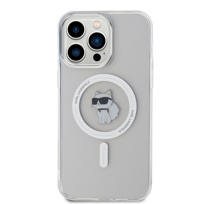Karl Lagerfeld IML Choupette MagSafe MagSafe hátlap iPhone 15 Pro Max készülékhez átlátszó