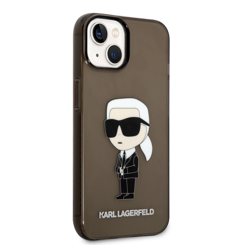 Karl Lagerfeld IML IML Ikonik NFT hátlap iPhone 14 Plus fekete színhez