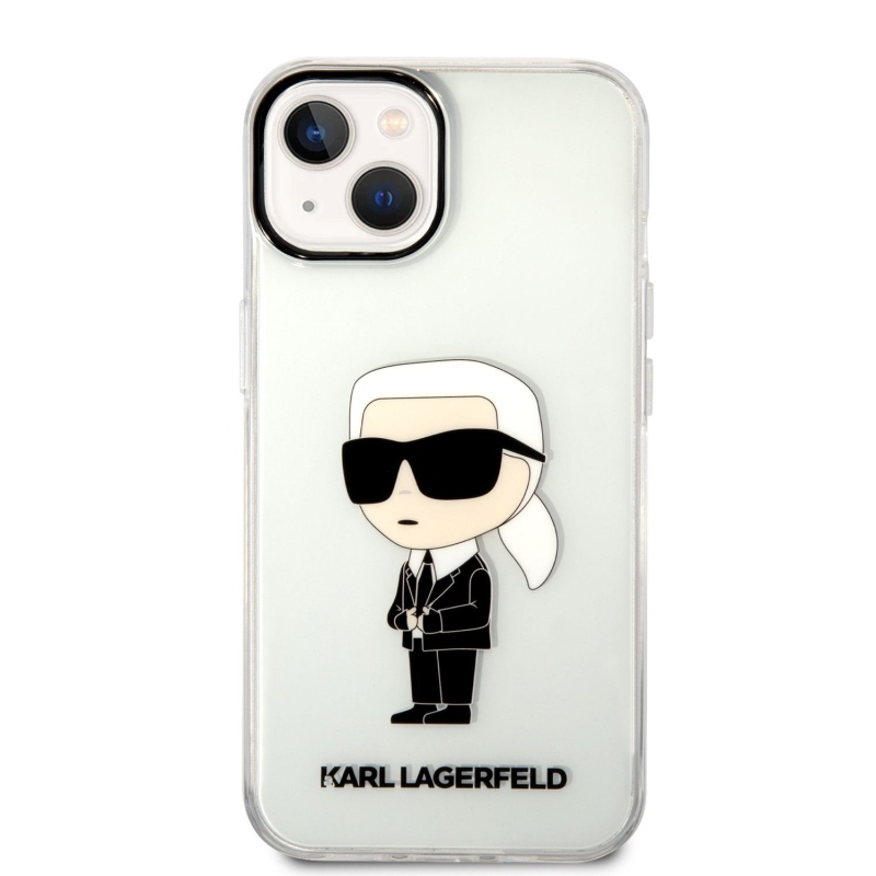 Karl Lagerfeld IML IML Ikonik NFT hátlap iPhone 14 Plus átlátszó borításhoz