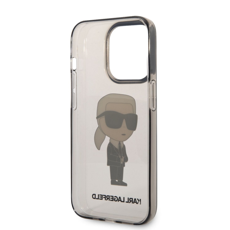 Karl Lagerfeld IML IML Ikonik NFT hátlap iPhone 14 Pro Max készülékhez fekete
