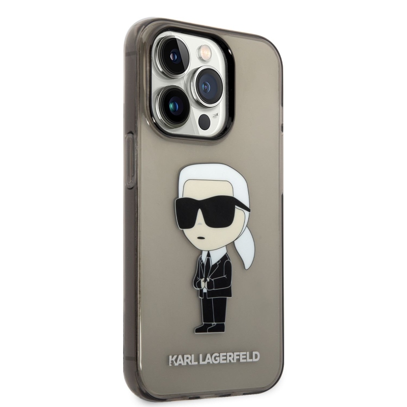Karl Lagerfeld IML IML Ikonik NFT hátlap iPhone 14 Pro Max készülékhez fekete