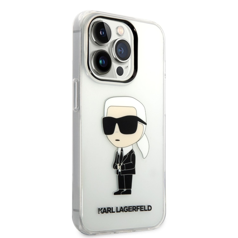 Karl Lagerfeld IML IML Ikonik NFT hátlap iPhone 14 Pro átlátszó borításhoz
