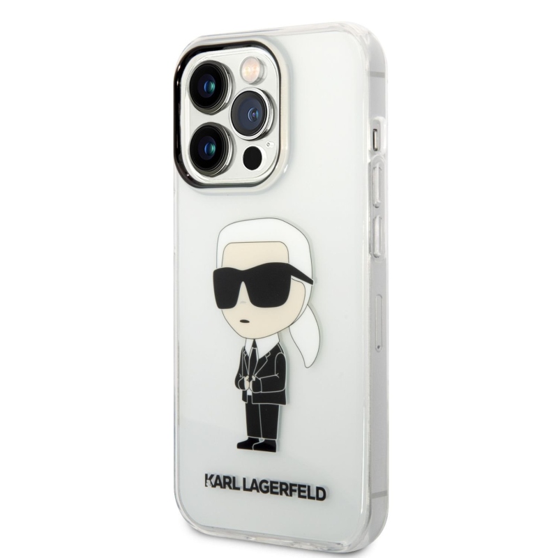 Karl Lagerfeld IML IML Ikonik NFT hátlap iPhone 14 Pro átlátszó borításhoz