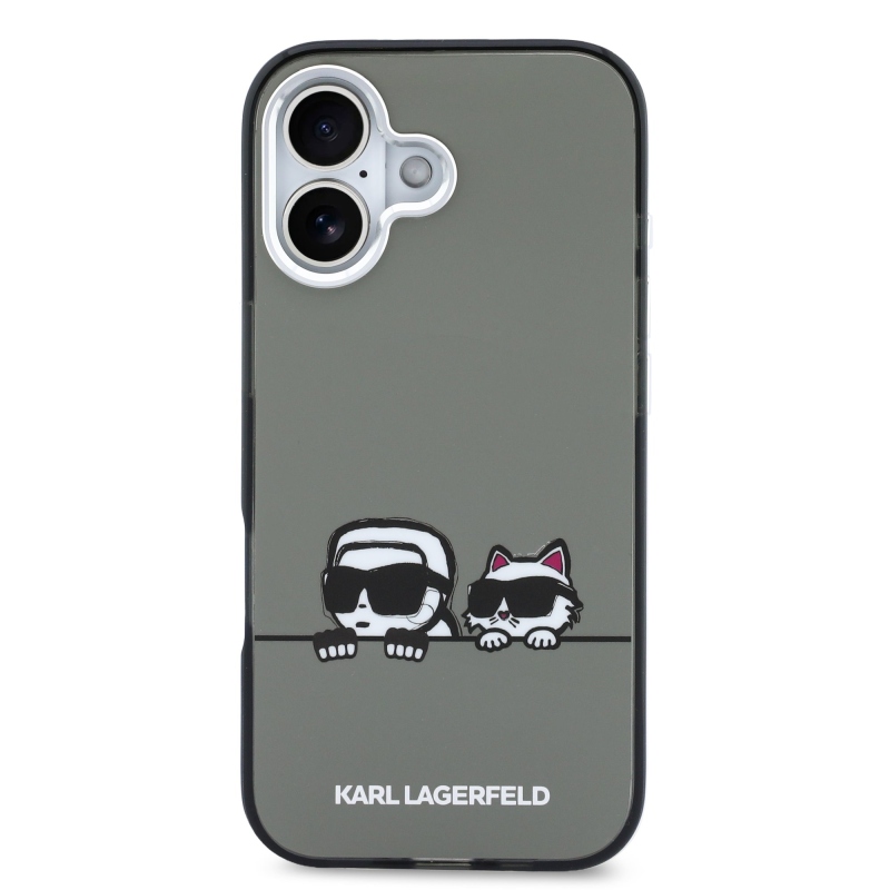 Karl Lagerfeld IML K&CH Heads Logo MagSafe hátlapi borító iPhone 17-hez Fekete