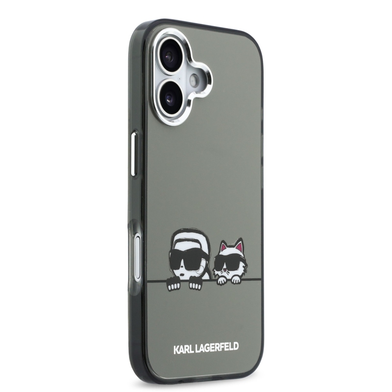 Karl Lagerfeld IML K&CH Heads Logo MagSafe hátlapi borító iPhone 17-hez Fekete