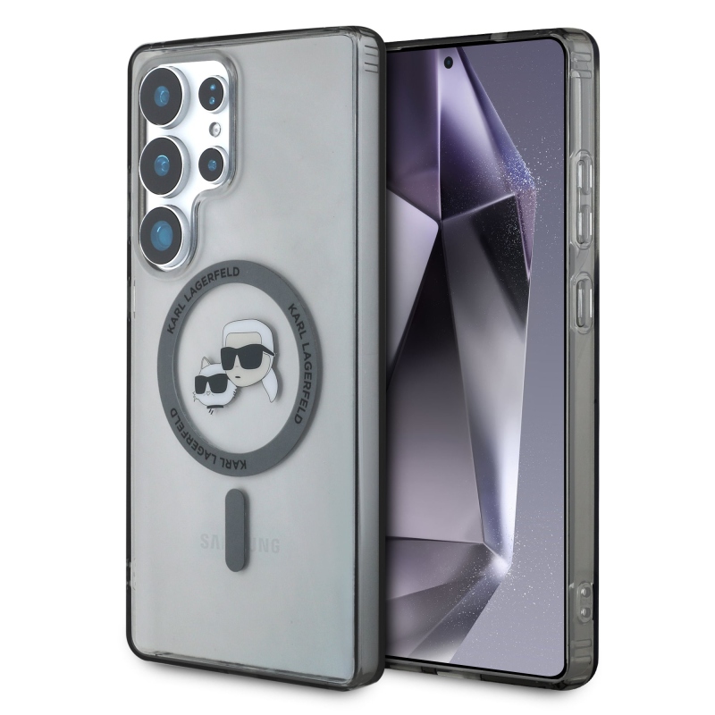 Karl Lagerfeld IML K&CH Heads MagSafe hátlap Samsung Galaxy S25 Ultra fekete