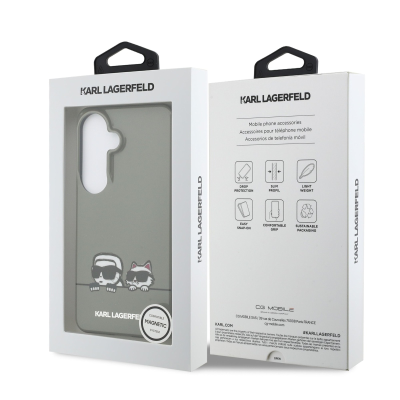 Karl Lagerfeld IML IML K&CH Peekaboo Logo mágneses hátlap Samsung Galaxy S26-hoz Fekete