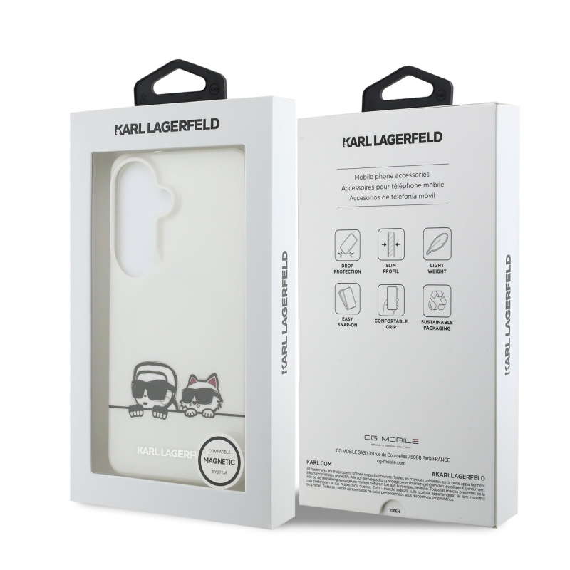 Karl Lagerfeld IML IML K&CH Peekaboo Logo mágneses hátlap Samsung Galaxy S26 Fehér