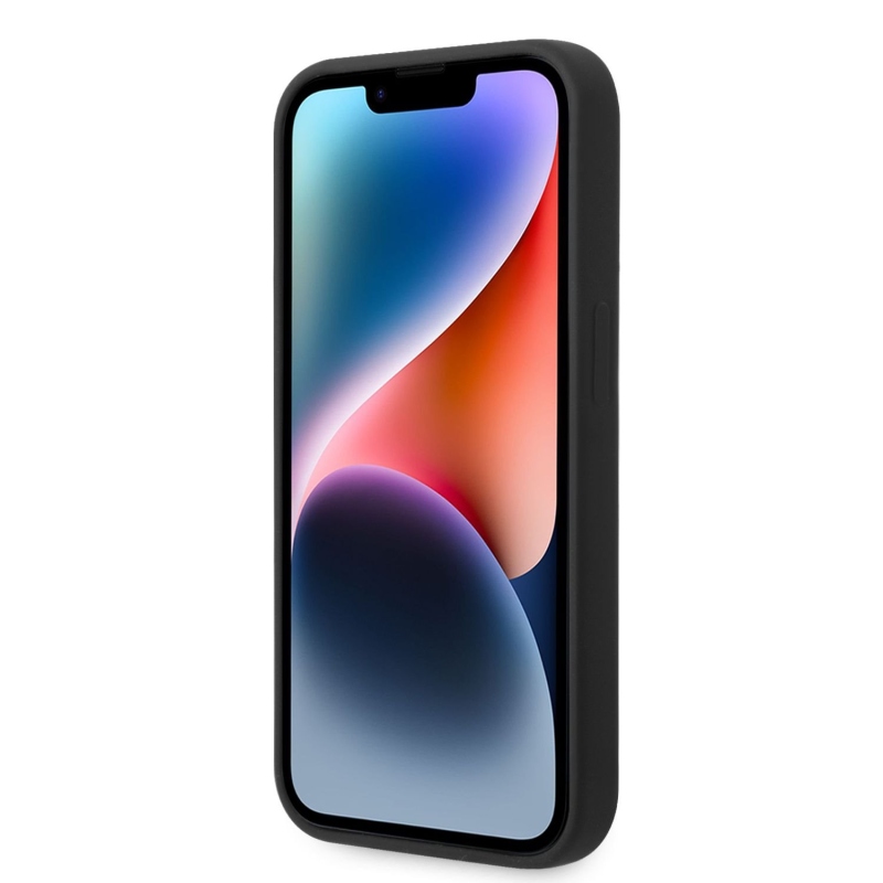 Karl Lagerfeld folyékony szilikon Choupette NFT hátlap iPhone 14 Pro Max-hoz Fekete