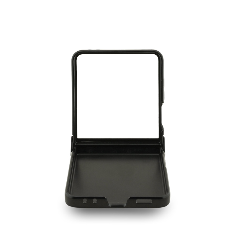 Karl Lagerfeld PU Karl és Choupette fejek mágneses hátsó borító Samsung Galaxy Z Flip 7 fekete