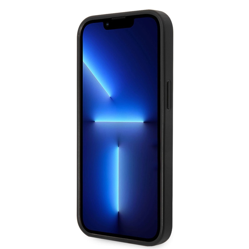 Karl Lagerfeld PU Saffiano Choupette Head hátlap iPhone 14 Plus készülékhez fekete