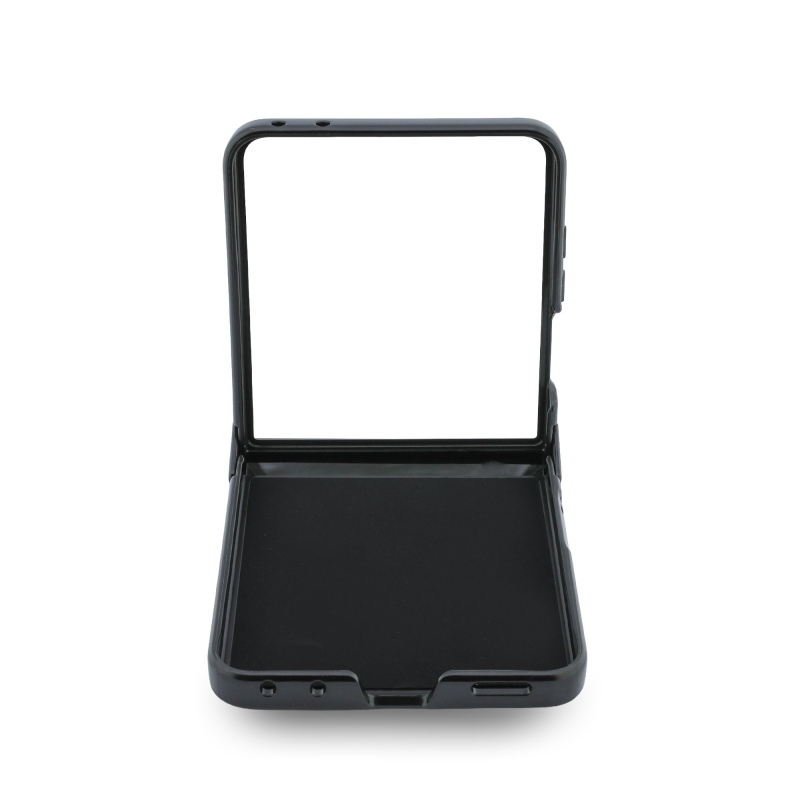 Karl Lagerfeld PU Saffiano Karl és Choupette hátsó tok a Samsung Galaxy Z Flip 8-hoz, fekete