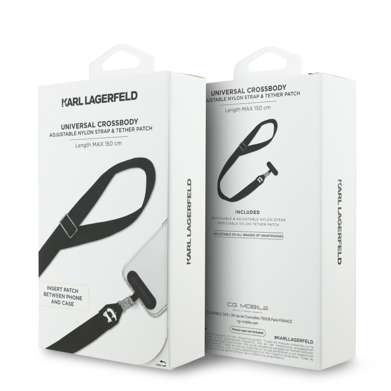 Karl Lagerfeld univerzális keresztpántos Choupette Patch fekete