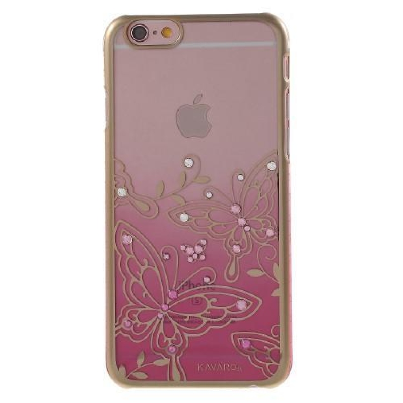 Kavo Swarovski műanyag tok díszítéssel iPhone 6s Plus és 6 Plus készülékhez - rózsaszín