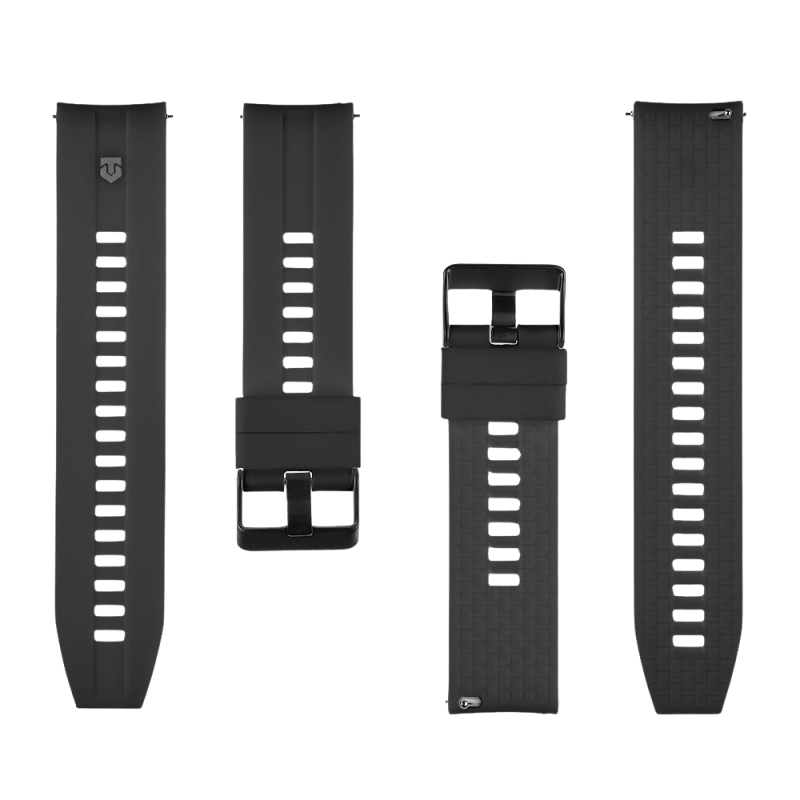 Tactical Quick Release szilikon szíj, 24 mm, fekete