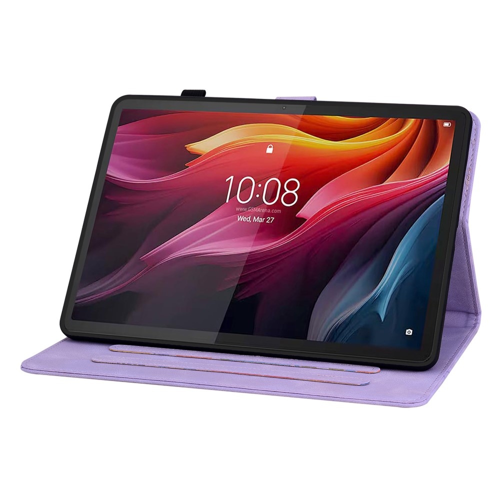 Virágok záró tok Lenovo Tab K11 Plushoz - lila