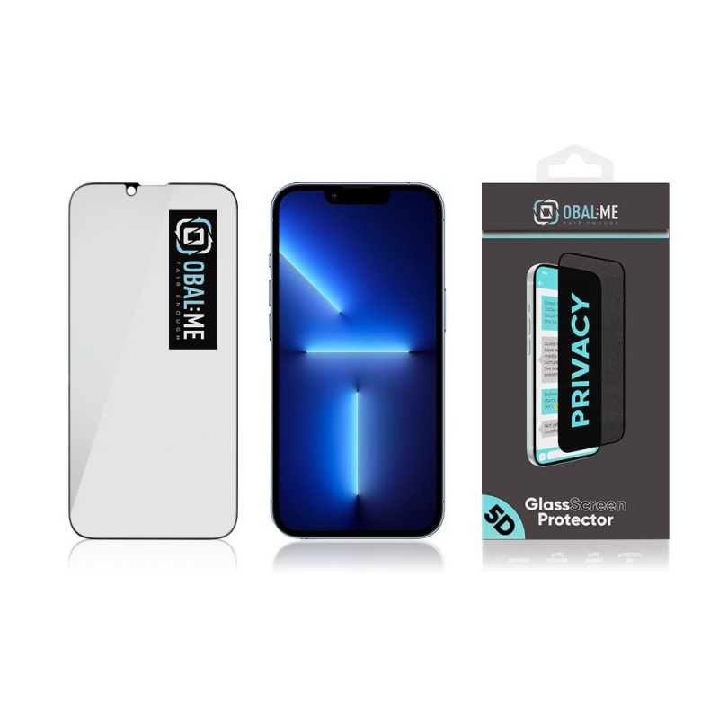 Csomag:ME Privacy 5D edzett üveg Apple iPhone 13 Pro Max/14 Plus fekete iPhone 13 Pro Max/14 Plus-hoz