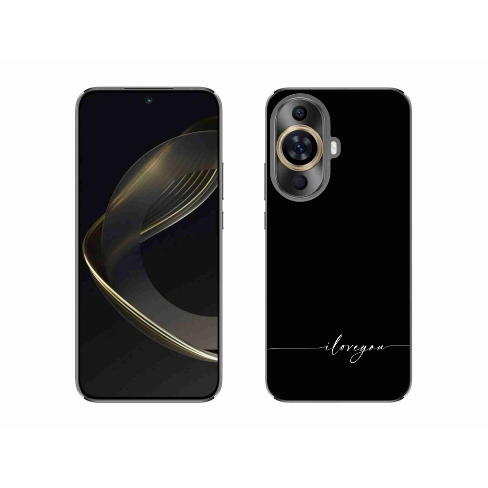 Gél borító mmCase a Huawei Nova 11-hez - Szeretlek fekete háttérrel