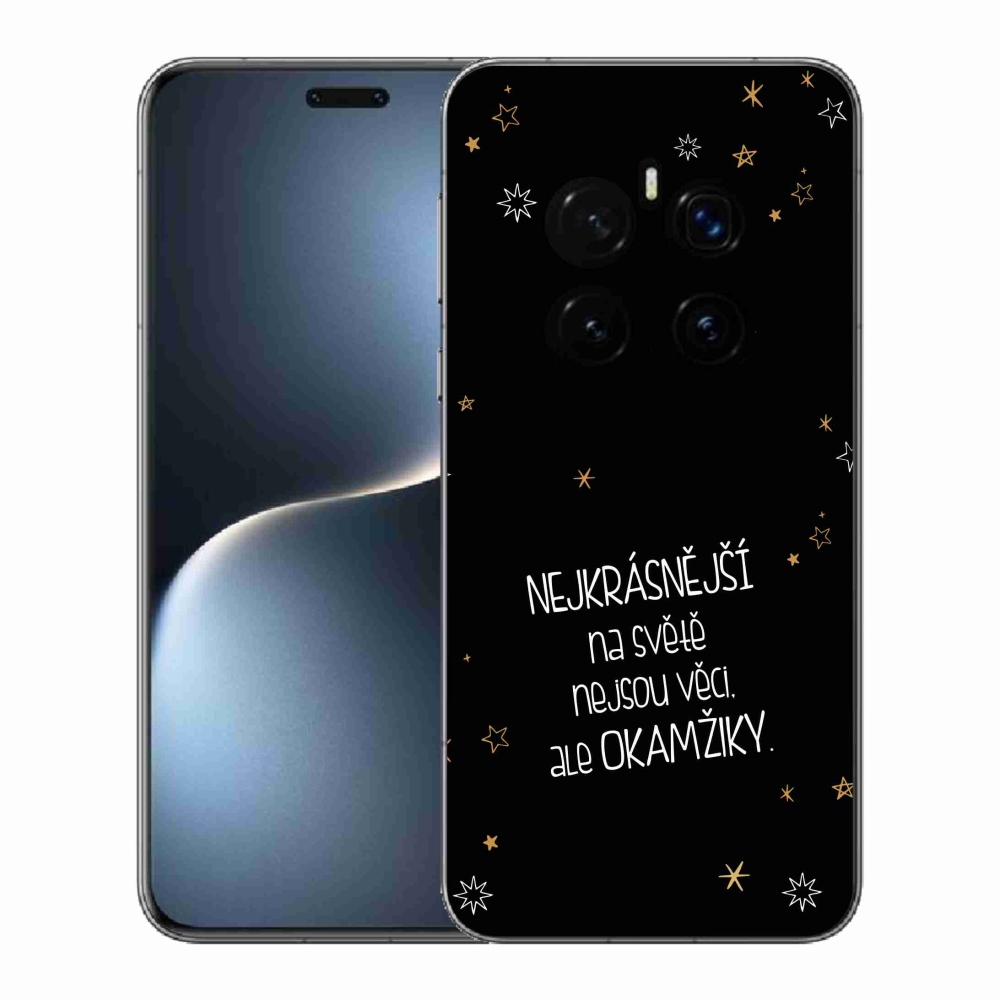 Gél borítás mmCase a Honor Magic 7 Pro 5G készülékhez - Idézet 4 fekete háttér